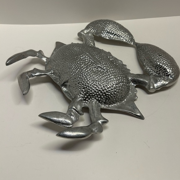 Wilton Armetale Sea Life Coastal Crab Chip/Dip Crab/ Shrimp  Metal Serving Tray - Picture 7 of 15